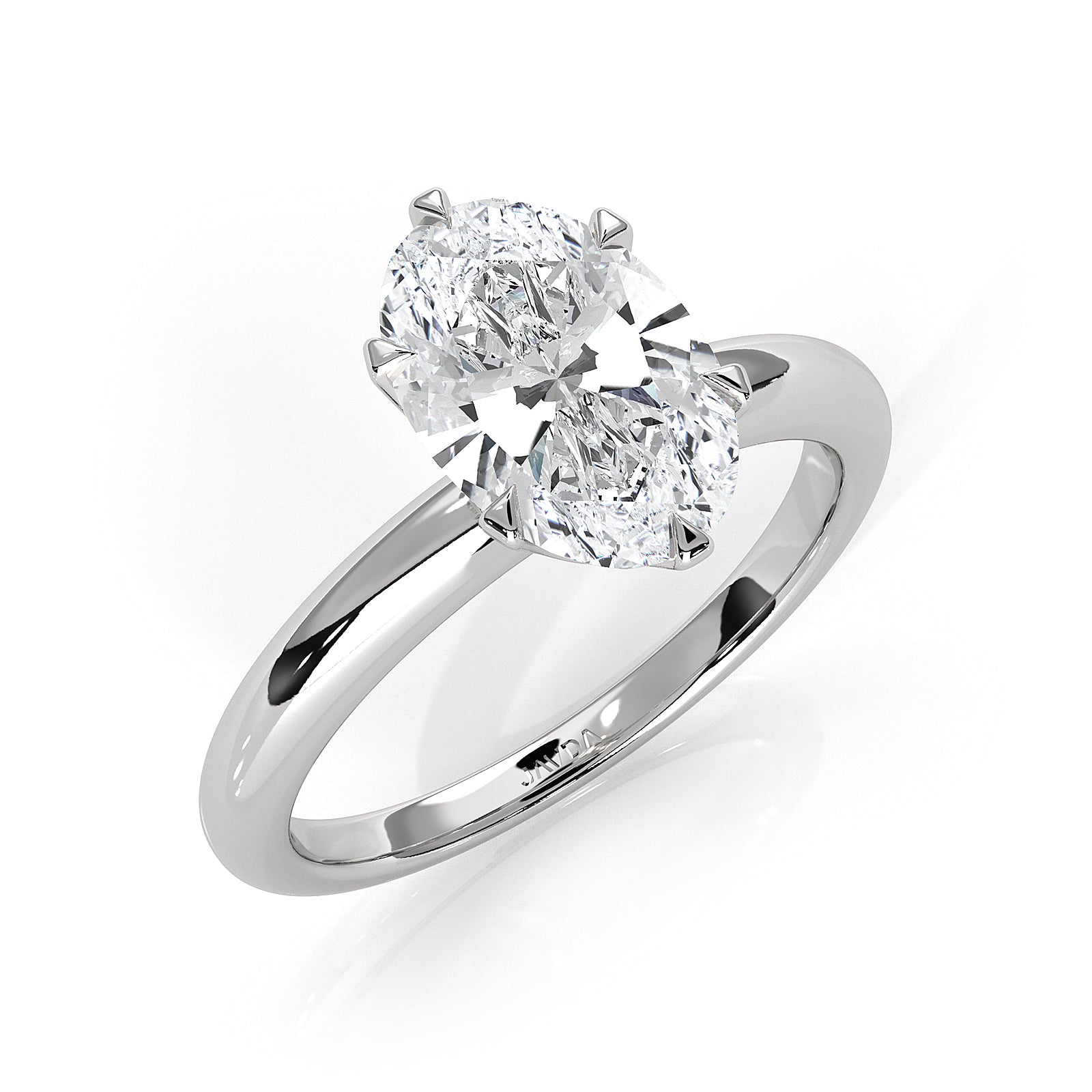 4g Lab Grown Round Diamond Engagement Solitaire 6 Prong Ring Setting IGI Certified 1.00 Ctw.